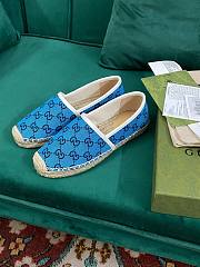 Gucci GG Blue Canvas Espadrilles - 2