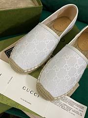 Gucci GG White Canvas Espadrilles - 6