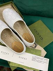 Gucci GG White Canvas Espadrilles - 3