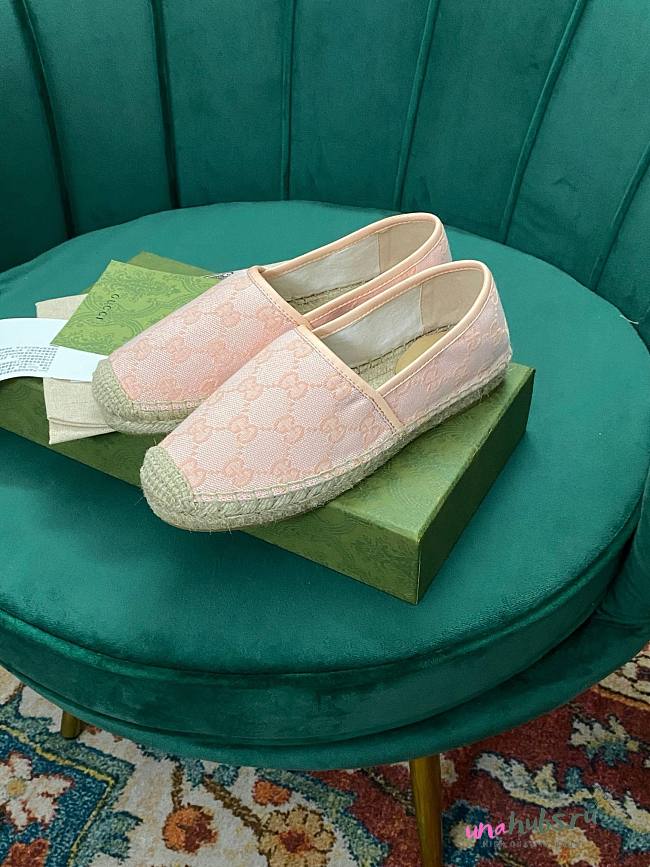 Gucci GG Pink Canvas Espadrilles - 1