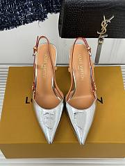 Louis Vuitton Blossom Slingback Silver Pump  - 2