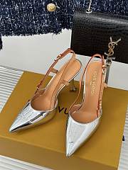 Louis Vuitton Blossom Slingback Silver Pump  - 3