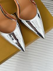 Louis Vuitton Blossom Slingback Silver Pump  - 4