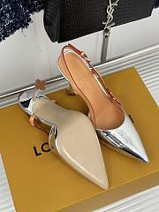 Louis Vuitton Blossom Slingback Silver Pump  - 5