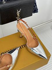 Louis Vuitton Blossom Slingback Silver Pump  - 6