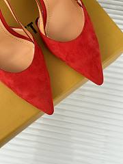 Louis Vuitton Blossom Slingback Red Suede Pump - 3