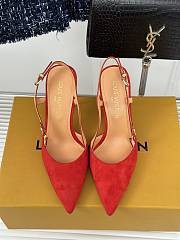 Louis Vuitton Blossom Slingback Red Suede Pump - 2