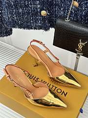 Louis Vuitton Blossom Slingback Gold Pump - 4