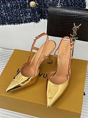 Louis Vuitton Blossom Slingback Gold Pump - 3