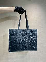 Prada large antique nappa black leather tote - 2