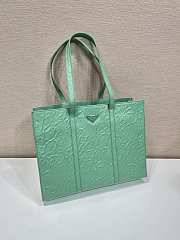 Prada large antique nappa green leather tote - 6