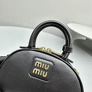 Miu Miu black leather top-handle bag - 3