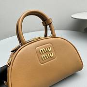 Miu Miu brown leather top-handle bag - 2