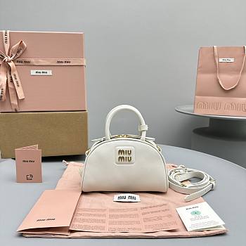 Miu Miu white leather top-handle bag