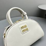 Miu Miu white leather top-handle bag - 4