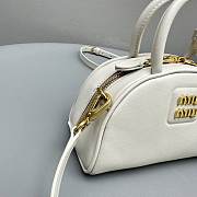 Miu Miu white leather top-handle bag - 3