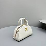 Miu Miu white leather top-handle bag - 2