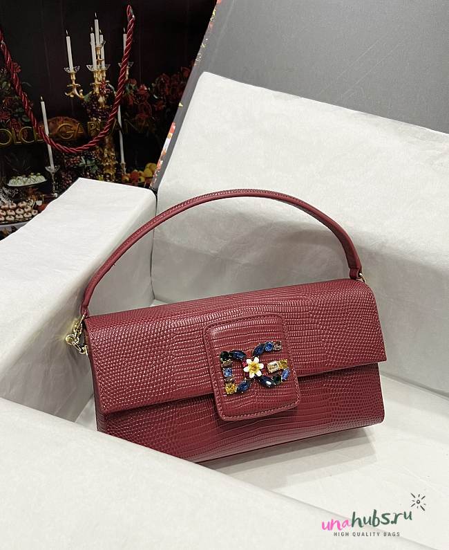 D&G sicily red leather woc bag  - 1