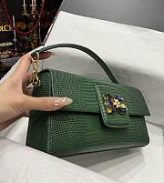 D&G sicily green leather woc bag - 4