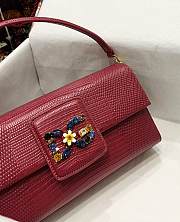 D&G sicily red leather woc bag  - 3