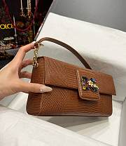 D&G sicily brown leather woc bag - 2