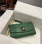 D&G green flower logo shoulder bag - 4