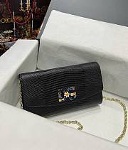 D&G black flower logo shoulder bag - 1