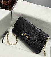 D&G black flower logo shoulder bag - 5