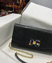 D&G black flower logo shoulder bag - 4