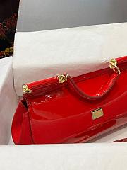 D&G Dolce Gabbana Small Sicily Red Handbag  - 4