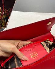 D&G Dolce Gabbana Small Sicily Red Handbag  - 5