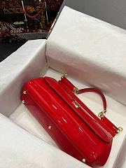 D&G Dolce Gabbana Small Sicily Red Handbag  - 6