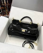 D&G Dolce Gabbana Small Sicily Black Handbag - 1