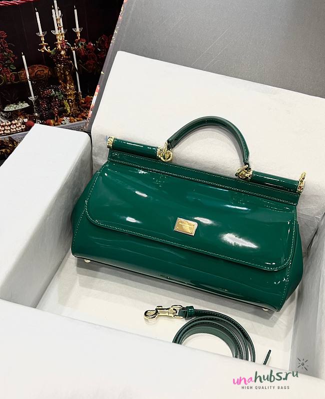 D&G Dolce Gabbana Small Sicily Green Handbag - 1