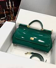 D&G Dolce Gabbana Small Sicily Green Handbag - 1