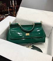 D&G Dolce Gabbana Small Sicily Green Handbag - 3