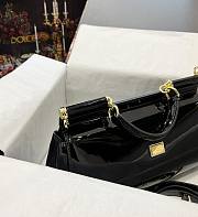 D&G Dolce Gabbana Small Sicily Black Handbag - 5