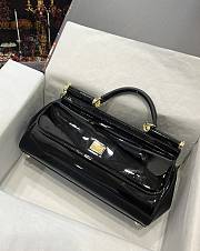 D&G Dolce Gabbana Small Sicily Black Handbag - 4