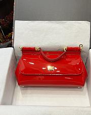 D&G Dolce Gabbana Small Sicily Red Handbag  - 2