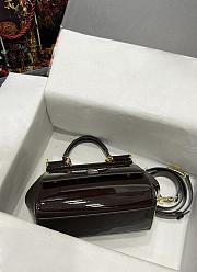 D&G Red Medium Sicily Brown Shoulder Bag - 5