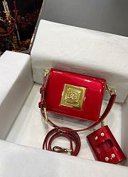 D&G wallet logo plaque red tote bag - 3