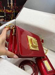 D&G wallet logo plaque red tote bag - 4