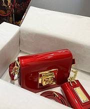 D&G wallet logo plaque red tote bag - 2