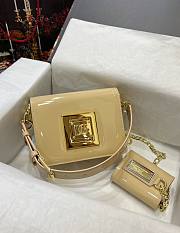 D&G wallet logo plaque beige tote bag - 2