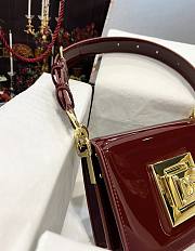 D&G wallet logo plaque dark red tote bag - 3