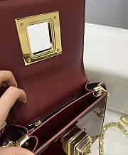 D&G wallet logo plaque dark red tote bag - 2