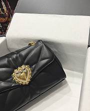 D&G Devotion jewel heart black leather bag - 4