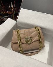 D&G Devotion jewel heart beige leather bag - 1