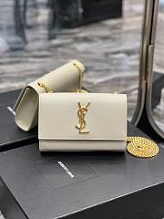 YSL Kate White Gold Chain 20cm Bag - 1