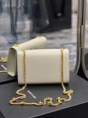 YSL Kate White Gold Chain 20cm Bag - 2